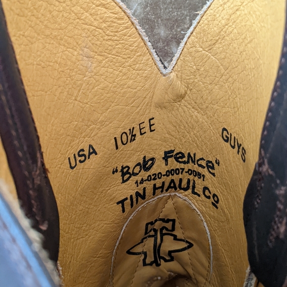 TIN HAUL "Bob Wire" mens Cowboy Western cattle rancher boots NEW with tags - Picture 6 of 16